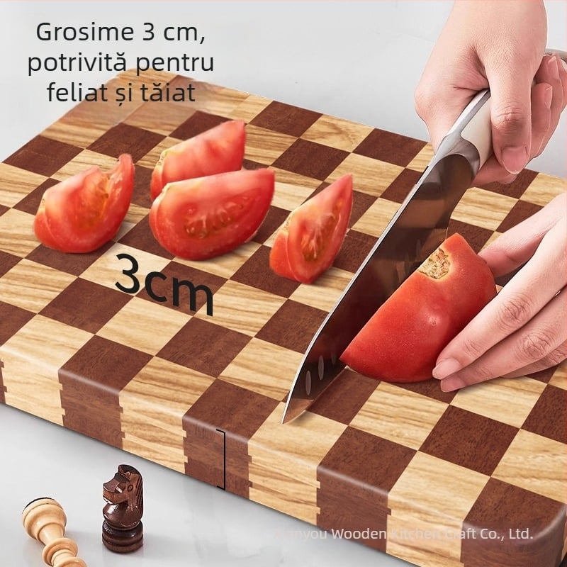 Placă de tăiere din lemn de salcâm pentru bucătărie, pregătire a fructelor