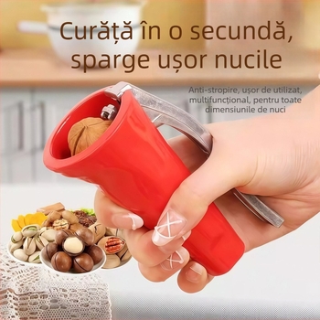 Deschizător în formă de pâlnie pentru nuci, pentru uz casnic, deschizător de coajă pentru alune, unealtă de economisire a efortului, îndepărtător de coajă pentru pecan