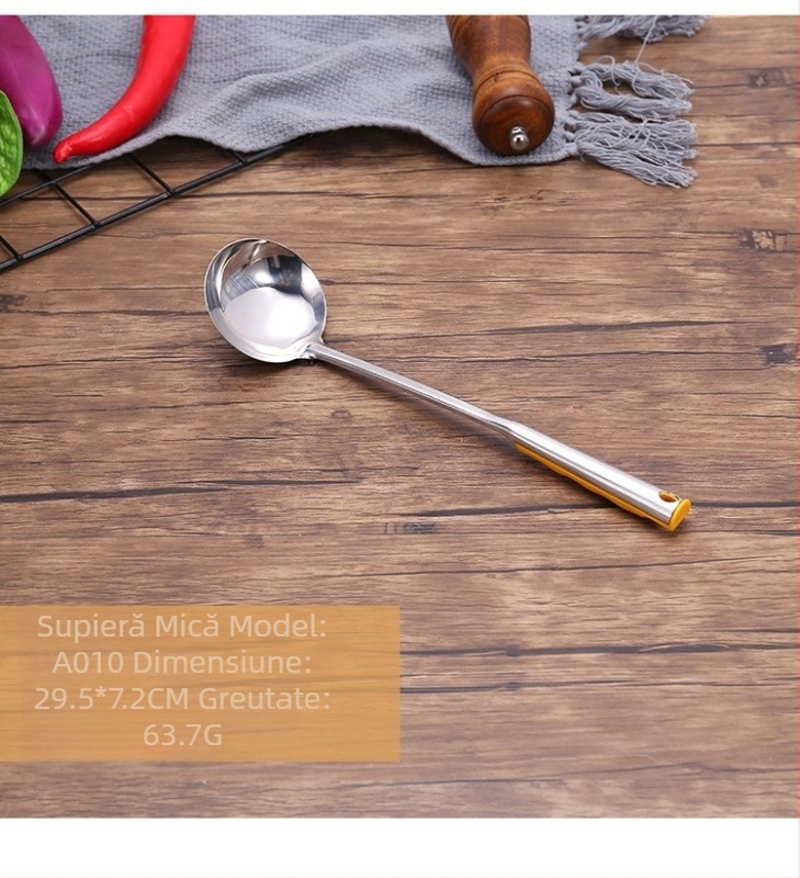 Set de ustensile de bucătărie din oțel inoxidabil: spatulă și strecurătoare