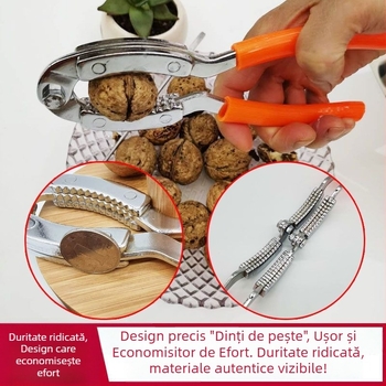 Instrument pentru deschis nuci și decojire, clește pentru nuci cu brațe îngroșate