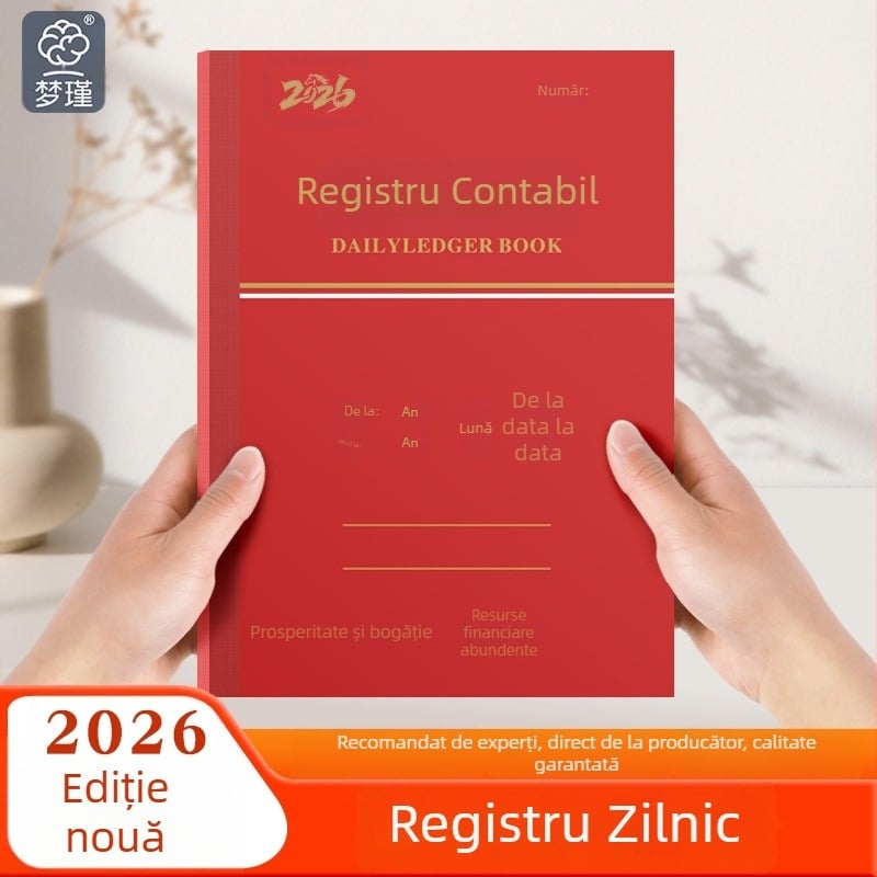2026 Carte universală de contabilitate pentru familie și afaceri, Jurnal detaliat, Contabilitate ușoară pentru începători, Carte de conturi pentru afaceri