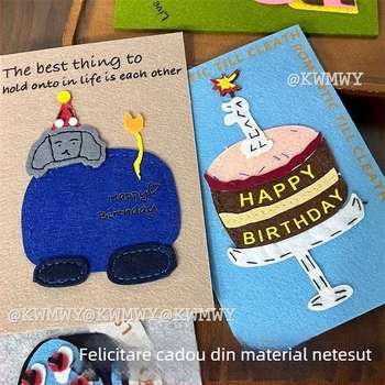 Card de felicitare din țesătură nețesută pentru cea mai bună prietenă — cadou de ziua ei, urări, mesaj, cadou de Ziua Îndrăgostiților