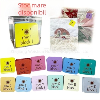 Card de hârtie cu găuri pentru marcarea rândurilor în blocuri de quilt