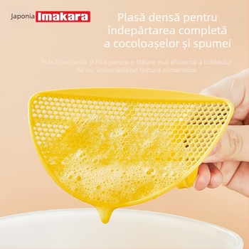 Bol pentru ouă cu filtru pentru spumă, capacitate mare, cană de măsurare pentru gătit și coacere