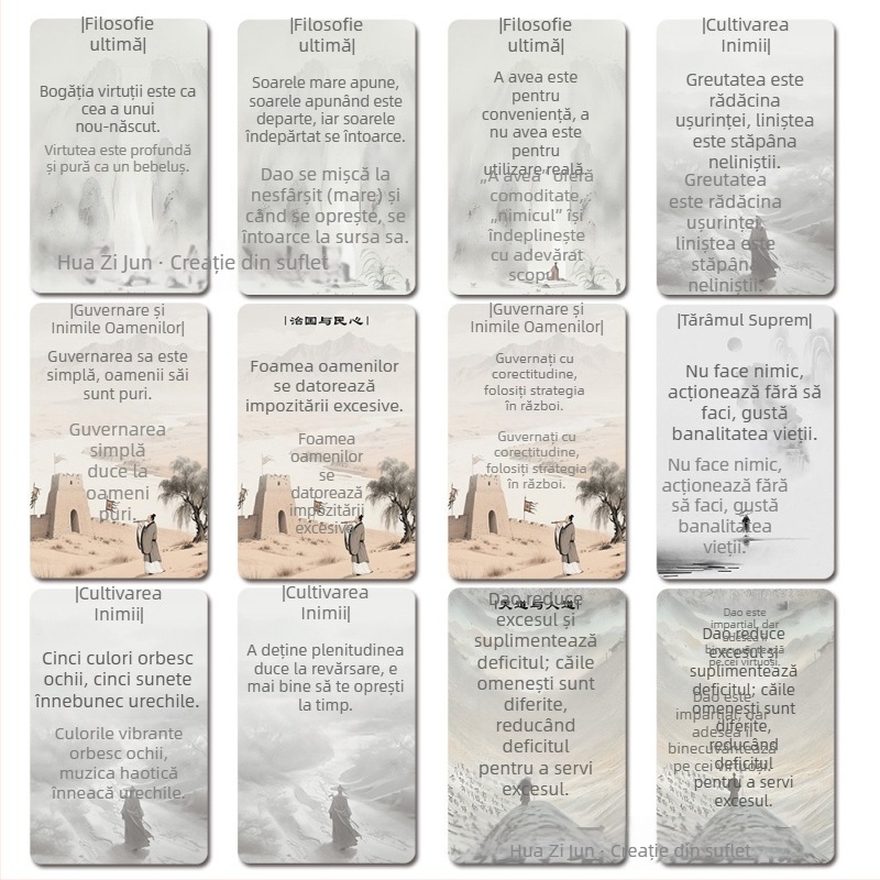 55 carduri Tao Te Ching – înțelepciune inspirațională pentru gândire clară și dezvoltare personală
