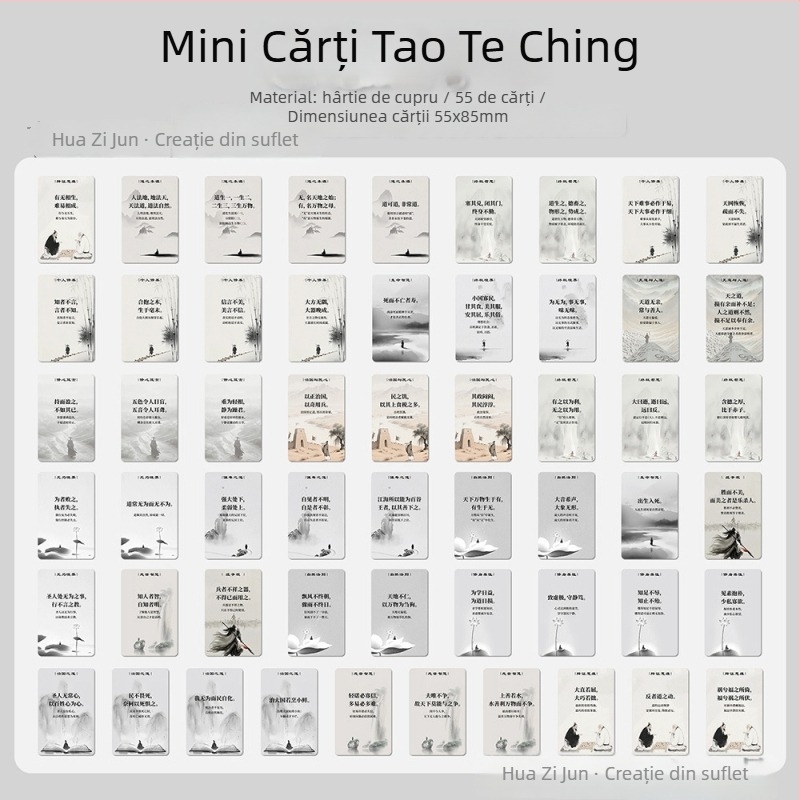 55 carduri Tao Te Ching – înțelepciune inspirațională pentru gândire clară și dezvoltare personală