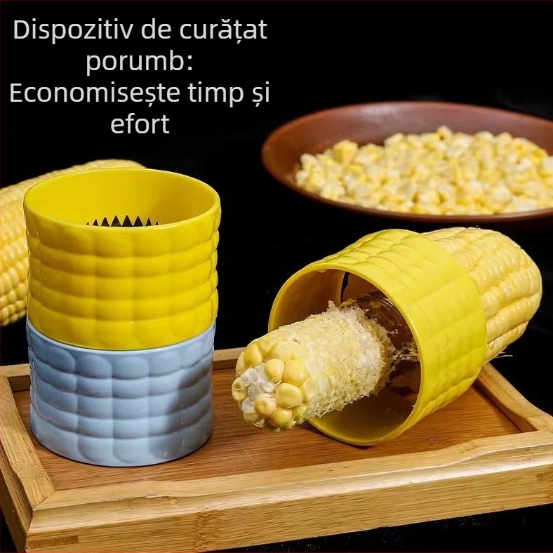 Decojitor de porumb manual din oțel inoxidabil, cu separator rotativ