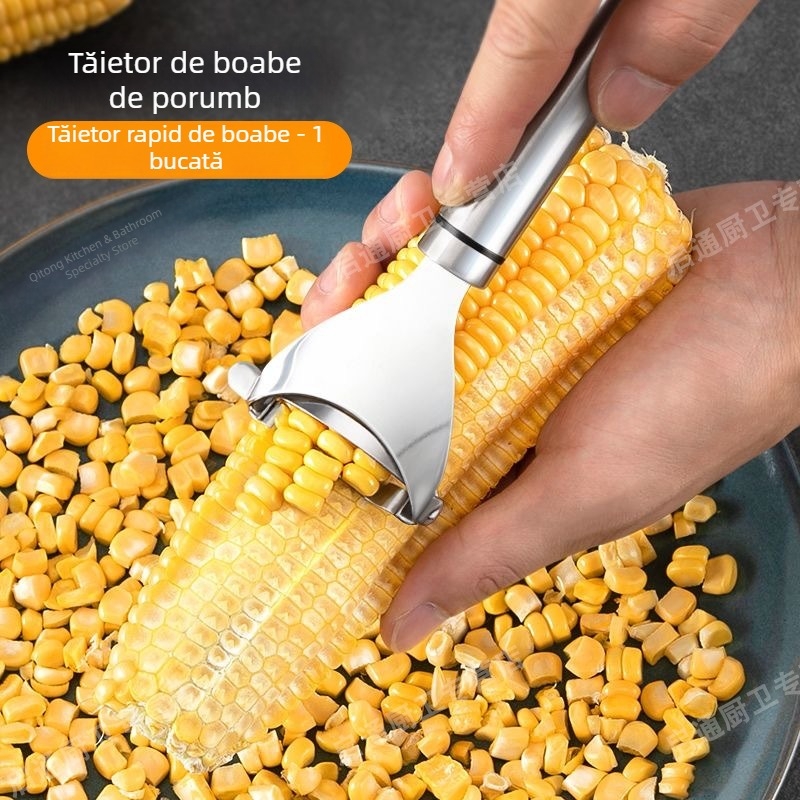 Separator de porumb și decojit manual, pentru uz casnic, din oțel inoxidabil