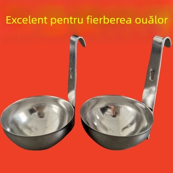 Formă din oțel inoxidabil pentru ouă, cu design cu ureche, pentru ouă poșate și fierte, ustensil de bucătărie