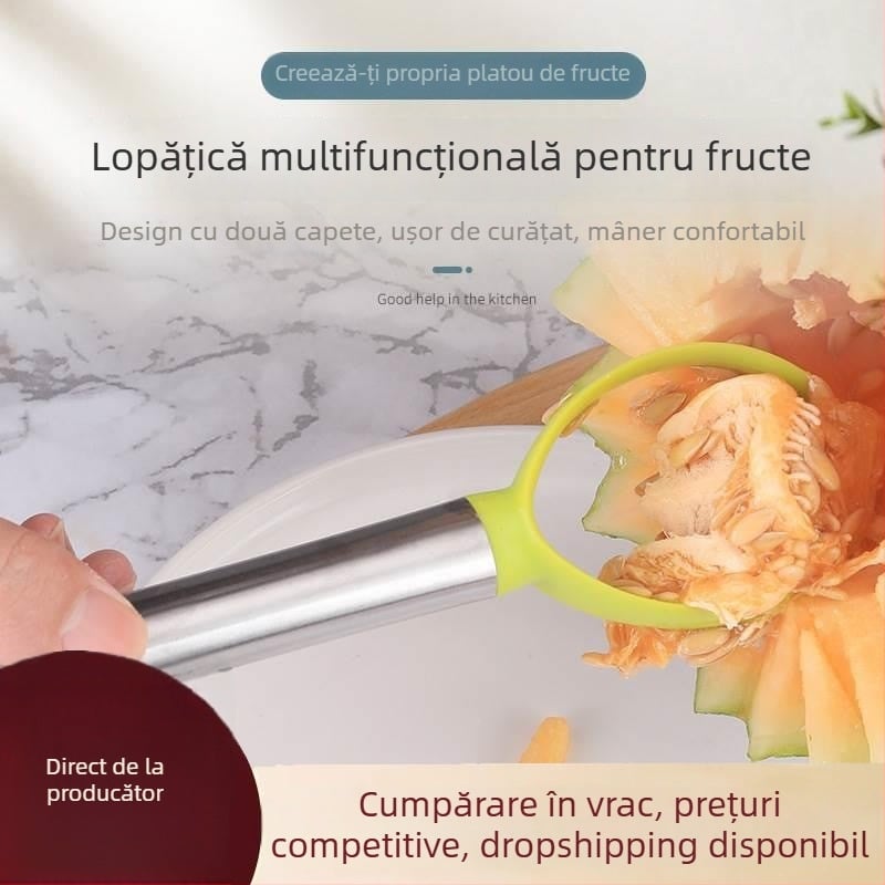 Set de instrumente pentru îndepărtarea seminelor și separarea pulpei pentru pepene verde și cantalupă