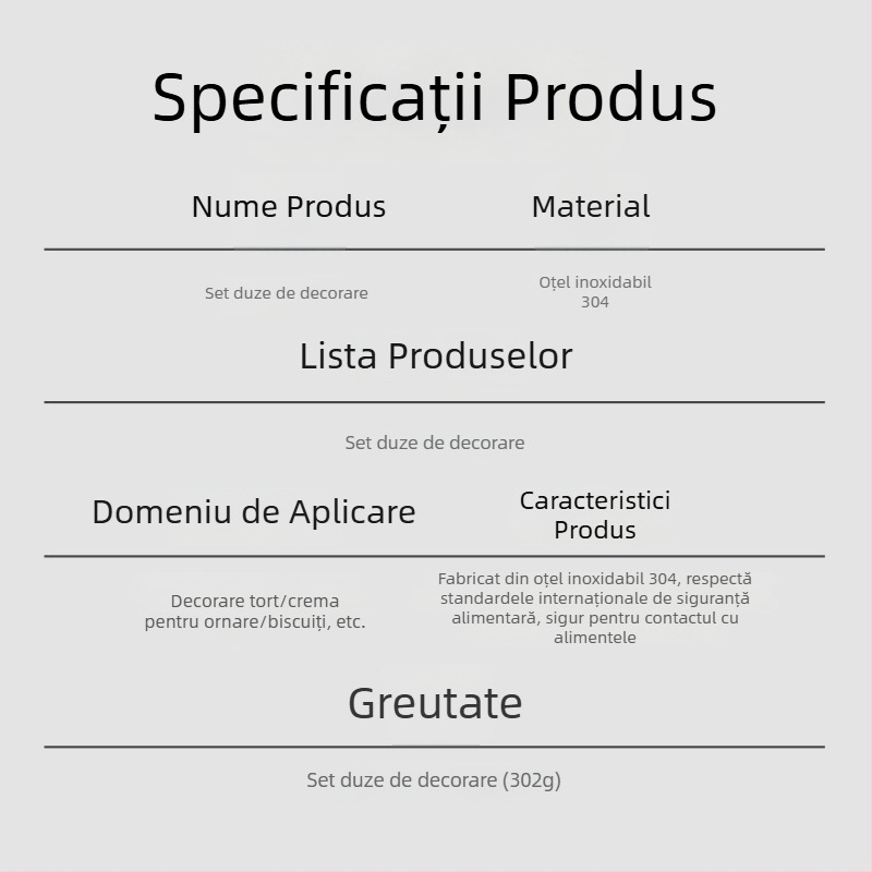 Set de duze de decorare din oțel inoxidabil 304, 27 piese, pentru cofetărie DIY