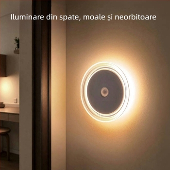 Lumină de noapte pentru dormitor, lampă de noptieră cu senzor, baterie încorporată de 600 mAh, protecție a ochilor, pentru hrănirea bebelușului