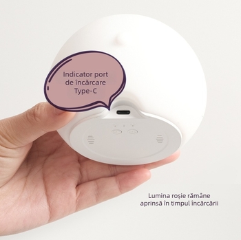 Bobao Lampă de noapte din silicon, încărcare USB, lumină auroră, 16 culori, lampă cu atingere în formă de animal, design minimalist