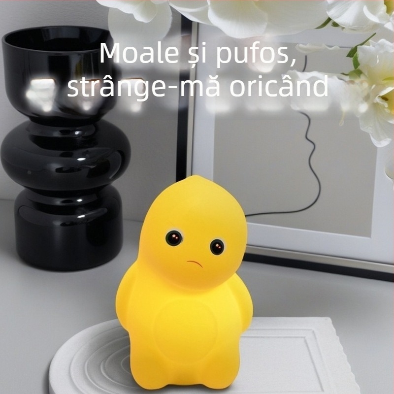 Lampa de noapte din silicon, dragon de lapte, încărcabilă, decor pentru pat și camera copilului, protecție a ochilor