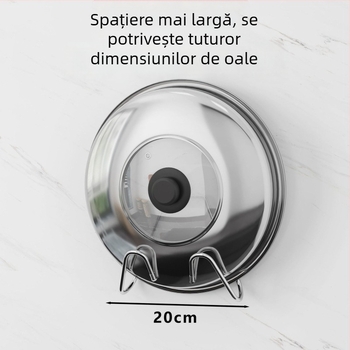 Noul Raft Multifuncțional de Bucătărie Montat pe Perete – fără Găuri, Suport pentru Capacele de Oale și Raft pentru Tocătoare