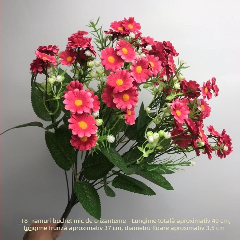 Buchet artificial de mușețel și crizanteme pentru decor interior — sufragerie și balcon