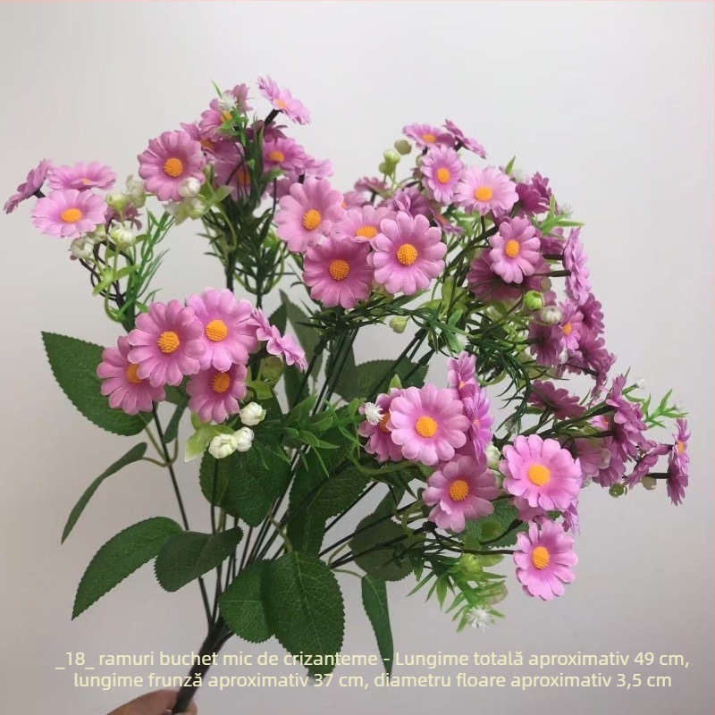 Buchet artificial de mușețel și crizanteme pentru decor interior — sufragerie și balcon