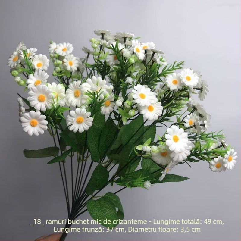 Buchet artificial de mușețel și crizanteme pentru decor interior — sufragerie și balcon