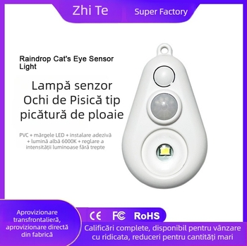 Lampă LED cu senzor pentru vitrină cu figuri, reîncărcabilă, încărcare USB, fără cabluri, baterie încorporată, dimensiuni 68×40×20 mm