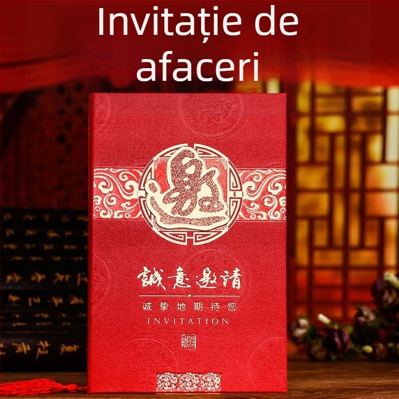 Invitații de afaceri clasice, inovatoare, pe carton tare pentru întâlniri, conferințe anuale, deschideri, petreceri de inaugurare a casei și nunți – en gros