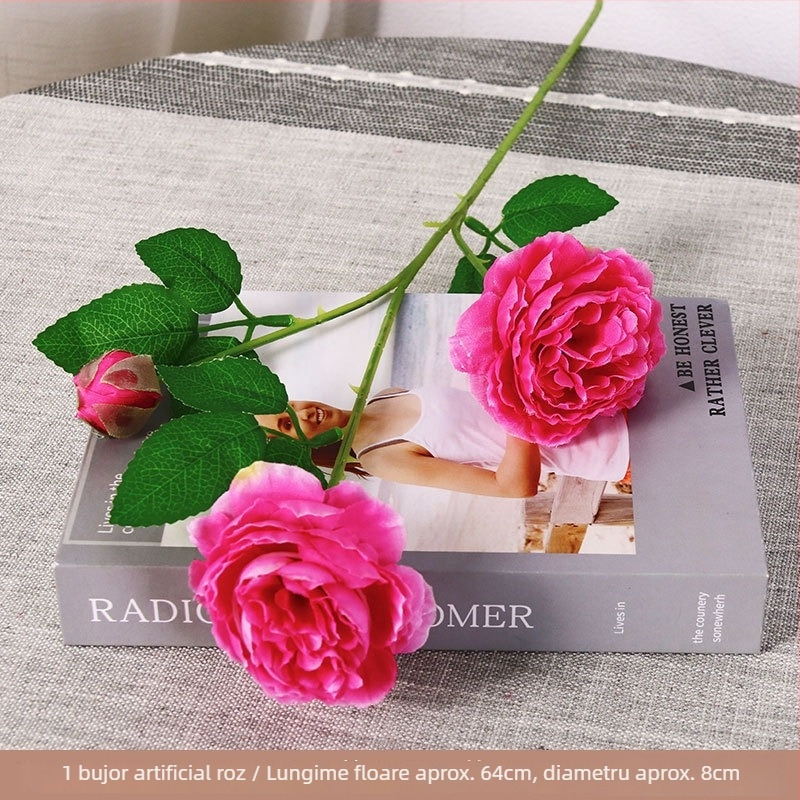 Buchet de bujori din mătase – flori artificiale pentru decor acasă și nunți