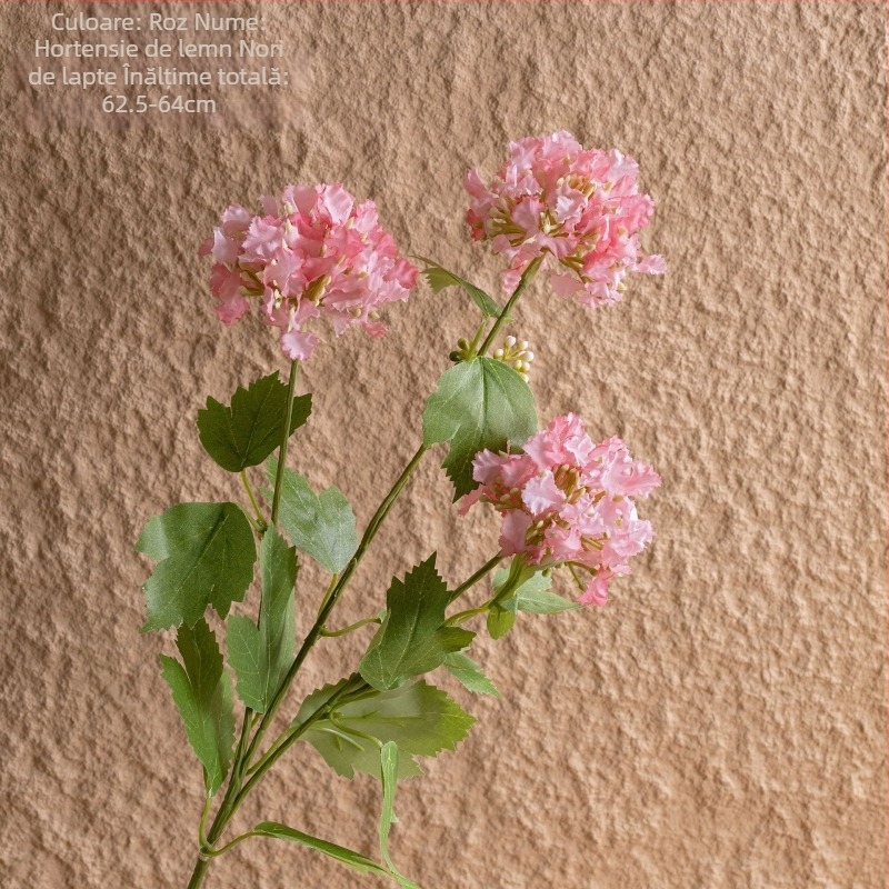 Hydrangea artificială în nuanțe lapte-alb, plante decorative pentru decorul nunții