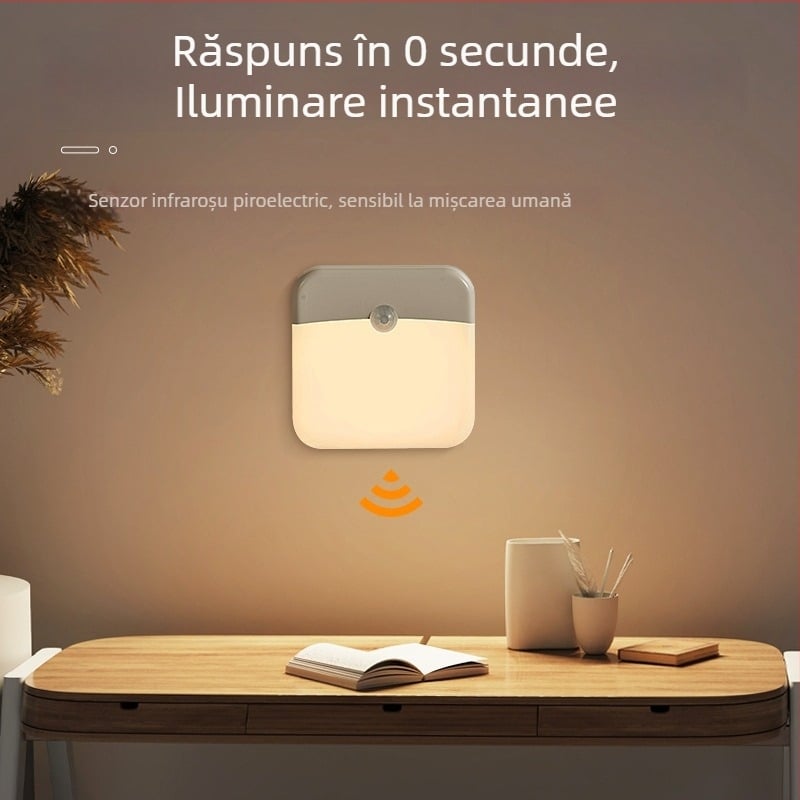 Lampă de noapte LED reîncărcabilă, cu senzor magnetic, pentru dulap/șifonier, reglaj al intensității și schimbare de culoare