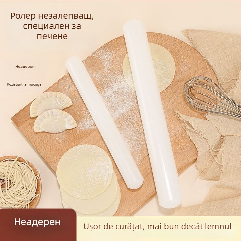 Rolă de aluat cu suprafață antiaderentă, multifuncțională pentru bucătărie, pentru aluat și găluște, din plastic alimentar