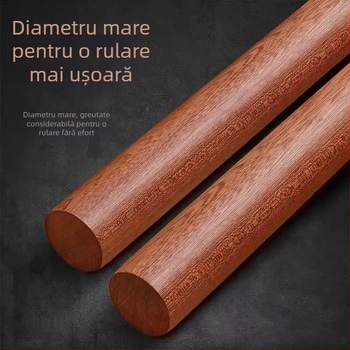 Facalet din lemn masiv de abanos, nepictat, pentru aluat, uz casnic
