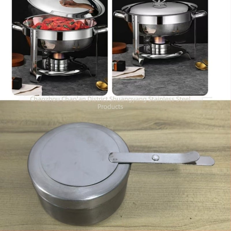 Oțel inoxidabil, arzător de alcool, tip drept, pentru exterior, pentru oale de hot pot și dry pot, compatibil cu combustibil solid și lichid