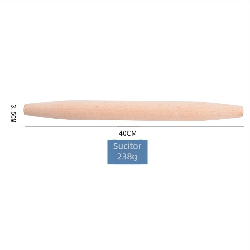 Rulou din lemn 400 × 35 mm, pentru foi de aluat, mare