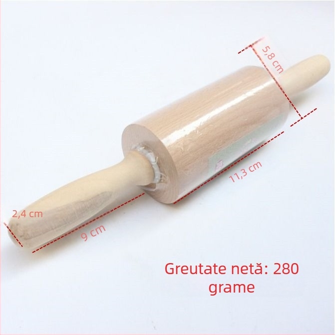S628 Sucitor de aluat din lemn, lemn solid, mic, lemn de lotus