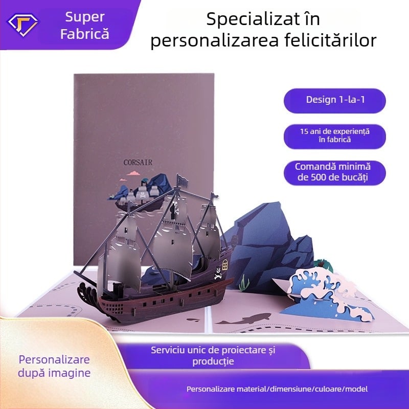 Scrisoare de admitere la universitate, personalizată pentru noul student - card de felicitare 3D pop-up cu fotografie personală