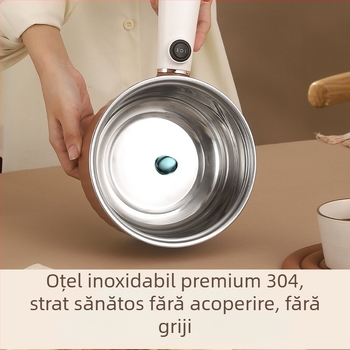 Oală electrică multifuncțională din oțel inoxidabil 304, 2L, pentru uz casnic și în cămine, oală pentru tăiței instant și hot pot, toate într-un singur aparat inteligent