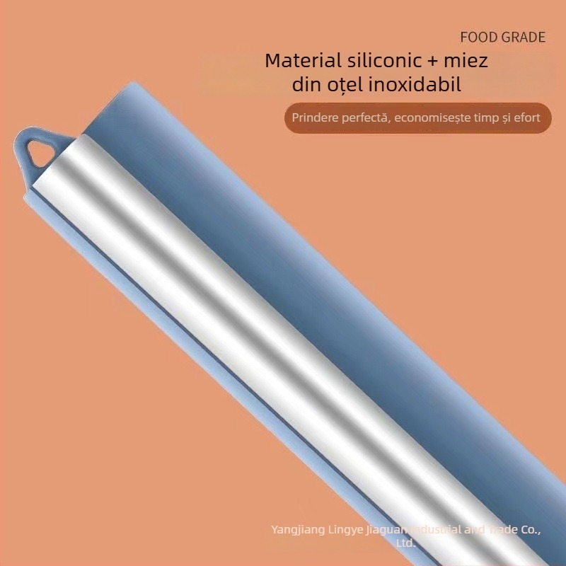 Rolă de aluat din silicon, cu marcaje de măsurare, rezistentă la temperaturi înalte, acoperire completă cu silicon, antiaderentă, instrument pentru foi de aluat