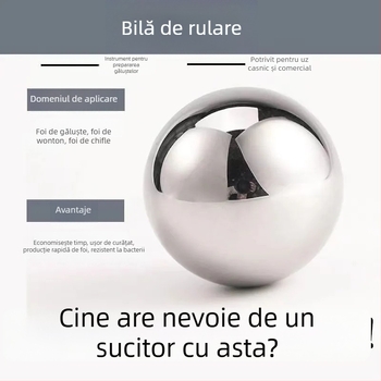 Rulou din oțel inoxidabil 316 pentru foi de găluște, model nou, uz casnic, unealtă versatilă de întins aluat