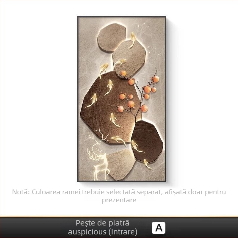 Tablou decorativ încadrat pentru intrare — stil chinezesc modern, pentru hol minimalist
