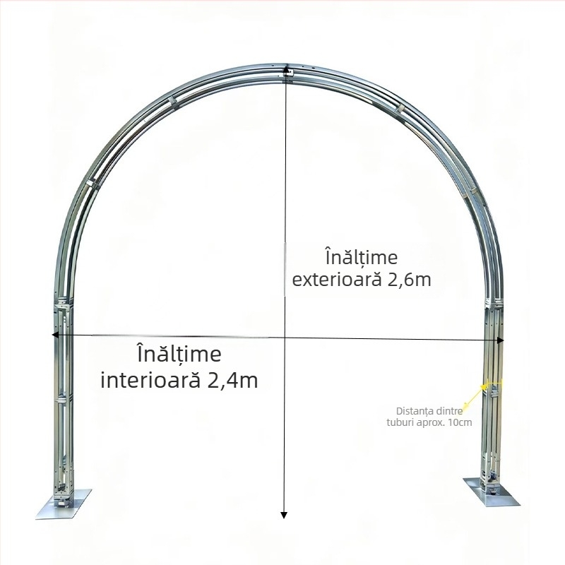 Arc de nuntă nou cu structură din truss, cadru din fier curbat semicircular pentru decor exterior al arcului de flori