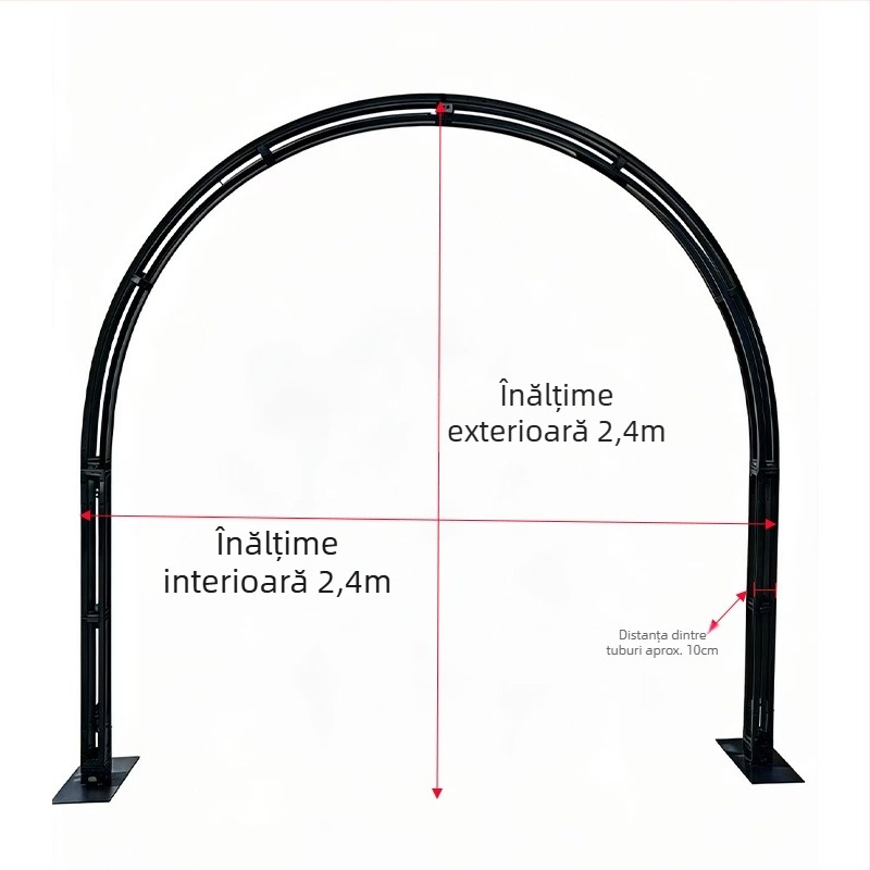 Arc de nuntă nou cu structură din truss, cadru din fier curbat semicircular pentru decor exterior al arcului de flori