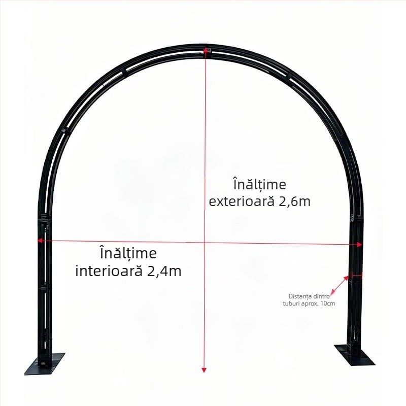 Arc de nuntă nou cu structură din truss, cadru din fier curbat semicircular pentru decor exterior al arcului de flori