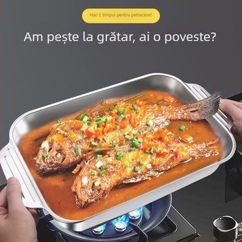 Placă/gril din oțel inoxidabil, capacitate mare, compatibilă cu plitele cu inducție, platou pentru fructe de mare și homar, grill multifuncțional