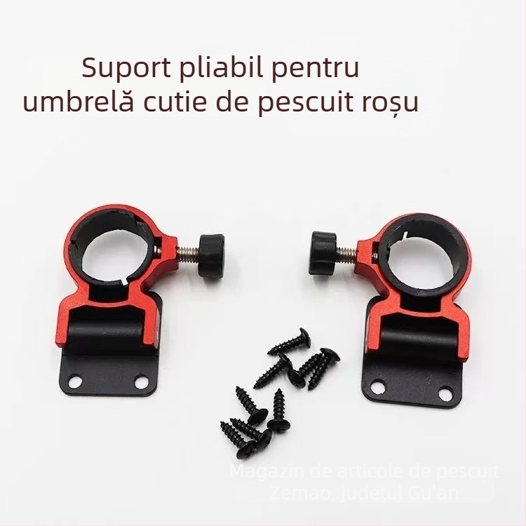 Suport umbrelă pliabil pentru cutia de pescuit — aliaj de aluminiu, universal, foarte ușor, cu șurub anti-pierdere