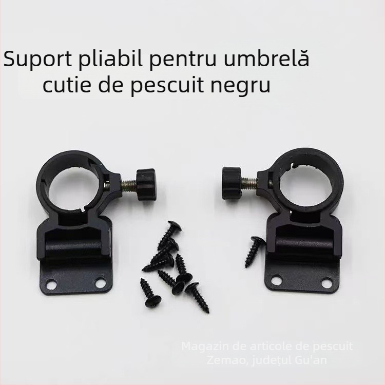 Suport umbrelă pliabil pentru cutia de pescuit — aliaj de aluminiu, universal, foarte ușor, cu șurub anti-pierdere