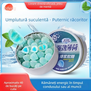 Qifeng Bomboane moi cu mentă, umplute, cu gust răcoritor, 168 g