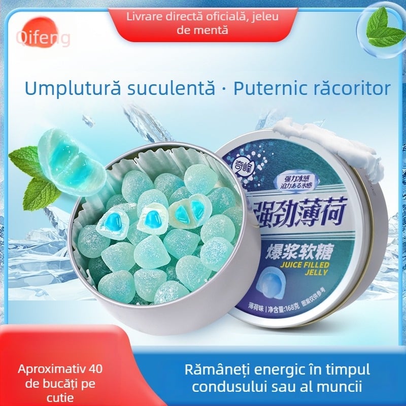 Qifeng Bomboane moi cu mentă, umplute, cu gust răcoritor, 168 g