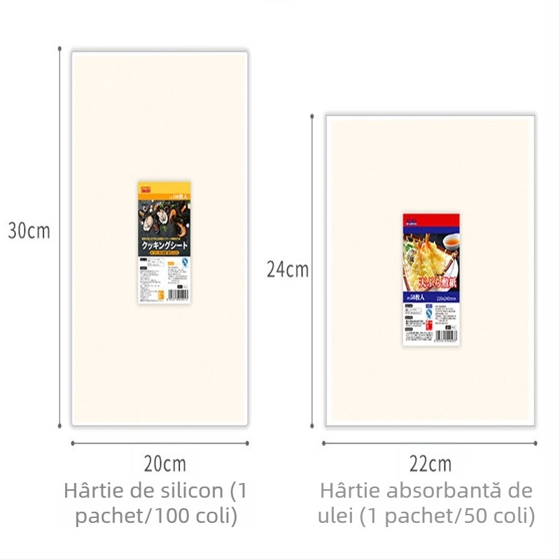 Hârtie absorbantă pentru ulei pentru tempura, antiaderentă, pentru bucătărie, prăjit și grătar