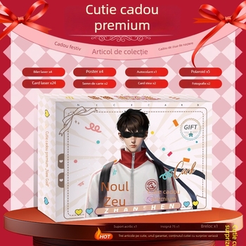 God Slayer Cutie Cadou și Colecție – Cutie Misterioasă cu Standee, Folie Aurie, Polaroid, Semn de Carte, Carte Poștală, Cadou DIY