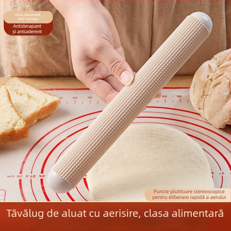 Rulou antiaderent pentru aluat – unealtă de bucătărie, pentru pâine și foi de găluște
