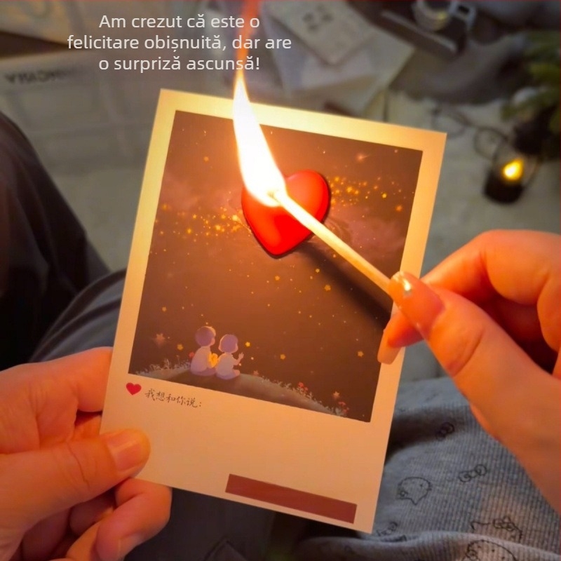 Felicitare inovatoare cu mesaj ascuns activat de apă, pentru a-ți exprima dragostea – carte poștală pentru ziua de naștere și Ziua Îndrăgostiților