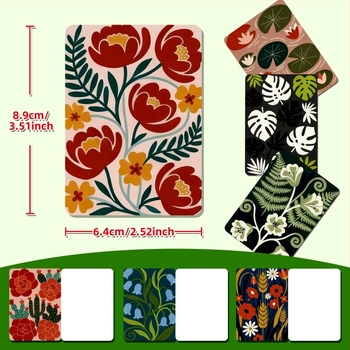 50 de cărți poștale botanice cu flori – carduri decorative, design proaspăt minimalist
